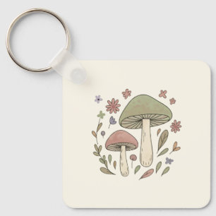 Porte-clés Cadeau floral personnalisé de Cottagecore avec cha