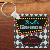 Porte-clés Cadeau Garage de Papa Classique (Recto)