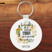 Porte-clés Cadeau Godgirl Ado - Citation Proverbe personnalis (Recto)