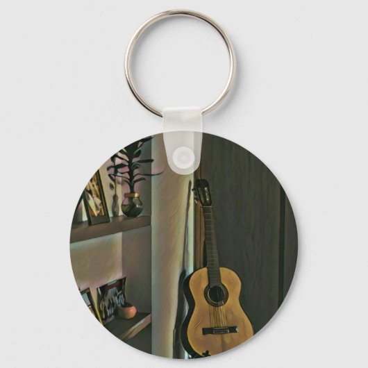 Porte-clés cadeau guitariste cool (Recto)