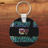 Porte-clés Cadeau Hakuna Matata Aujourd'hui est mon anniversa (Recto)