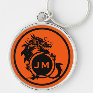 Porte-clés Cadeau initial de golfeur de nouveauté de dragon