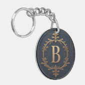 Porte-clés ⚜️ Cadeau initiale B pour hommes 🔑 (Devant gauche)