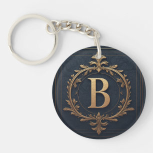 Porte-clés ⚜️ Cadeau initiale B pour hommes 🔑