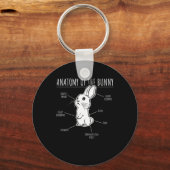 Porte-clés Cadeau lapin |Anatomie De Lapin Mignonne Rabbit Am (Recto)