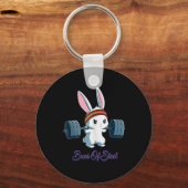 Porte-clés Cadeau lapin | Entraînement De Gym Lover Rabbit (Recto)