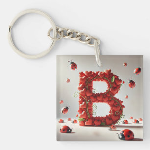 Porte-clés 💖 Cadeau Lettre B pour Accessoires de Nom Personn