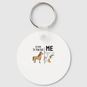Porte-clés Cadeau licorne 50 ans anniversaire et moi autre