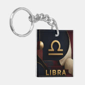 Porte-clés Cadeau Luxe Zodiaque Balance Astrologie Céleste (Devant gauche)