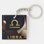 Porte-clés Cadeau Luxe Zodiaque Balance Astrologie Céleste (Dos)