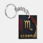 Porte-clés Cadeau Luxe Zodiaque Scorpion Astrologie Céleste (Devant gauche)