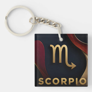 Porte-clés Cadeau Luxe Zodiaque Scorpion Astrologie Céleste