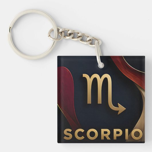 Porte-clés Cadeau Luxe Zodiaque Scorpion Astrologie Céleste (Devant)