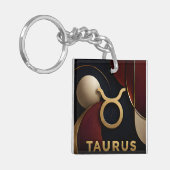 Porte-clés Cadeau Luxe Zodiaque Taureau Astrologie Céleste (Devant gauche)