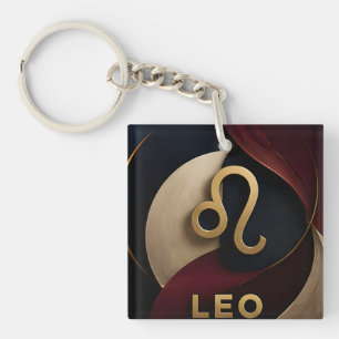 Porte-clés Cadeau Luxueux Zodiaque Lion Astrologie Céleste