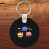 Porte-clés Cadeau Macaroon de Cheerleading Mignon Délicieux (Recto)