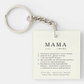 Porte-clés Cadeau maman polonais - MAMA Definition Ecru (Devant)