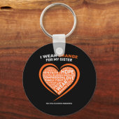 Porte-clés Cadeau Ms Apparel Orange Soeur Multiple Sclérose A (Recto)