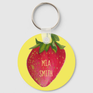 Porte-clés Cadeau nom de fille mignonne au fruit de fraise ju