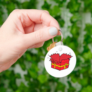 Porte-clés Cadeau Ouvert