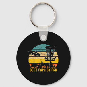 Porte-clés Cadeau Papa Vintage Disc Golf - Meilleur Papa Par