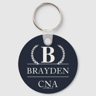 Porte-clés Cadeau personnalisé avec monogramme pour infirmièr
