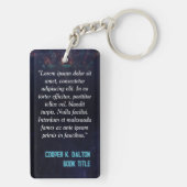 Porte-clés Cadeau personnalisé de couverture de livre de scie (Dos)