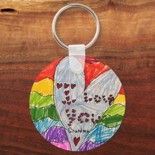 Porte-clés Cadeau personnalisé de garde d'images et d'art pou (Recto)