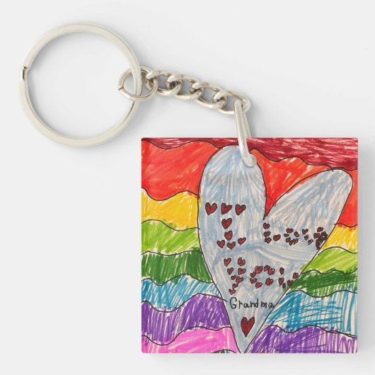 Porte-clés Cadeau personnalisé de garde d'images et d'art pou (Devant)