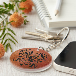 Porte-clés Cadeau personnalisé Faux cuir 3 ans Anniversaire