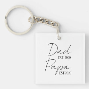 Porte-clés Cadeau personnalisé Papa & Papy EST Nouveau cade