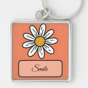 Porte-clés Cadeau personnalisé Porte - clé marguerite main tr