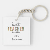 Porte-clés Cadeau personnalisé pour enseignant (Dos)