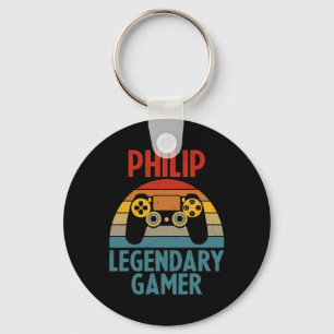 Porte-clés Cadeau Philip Nom Personnalisé Drôle Gaming Geek B