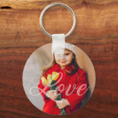 Porte-clés Cadeau photo d'amour de la Saint-Valentin (Recto)