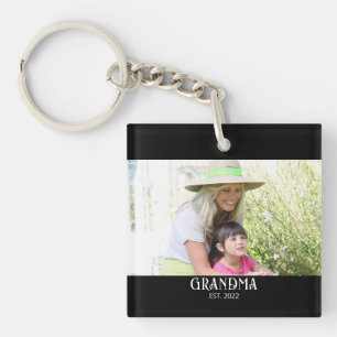 Porte-clés Cadeau Photo de l'Arrivée de Grand-Mère