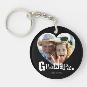 Porte-clés Cadeau Photo de Papy pour Grand-Père