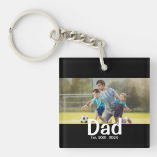 Porte-clés Cadeau Photo Papa Fondé