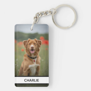 Porte-clés Cadeau photo personnalisé au nom du chien