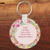 Porte-clés Cadeau Porte - clé de l'enseignant virtuel (Recto)