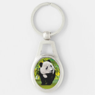 Porte-clés Cadeau pour amateur d'animaux mignon ourson panda