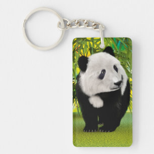 Porte-clés Cadeau pour amateur d'animaux ourson panda mignon