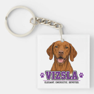 Porte-clés 🐾 Cadeau pour amateur de chien Vizsla 🐾