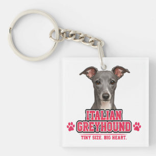 Porte-clés 🐾 Cadeau pour amateur de Lévrier Italien 🐾
