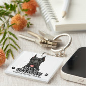 Porte-clés 🐾 Cadeau pour amateur de Schnauzer géant 🐾 (Devant Droit)