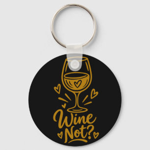Porte-clés Cadeau pour amateur de vin mignon pas de vin T-Shi