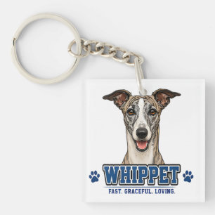 Porte-clés 🐾 Cadeau pour amateur de Whippet🐾