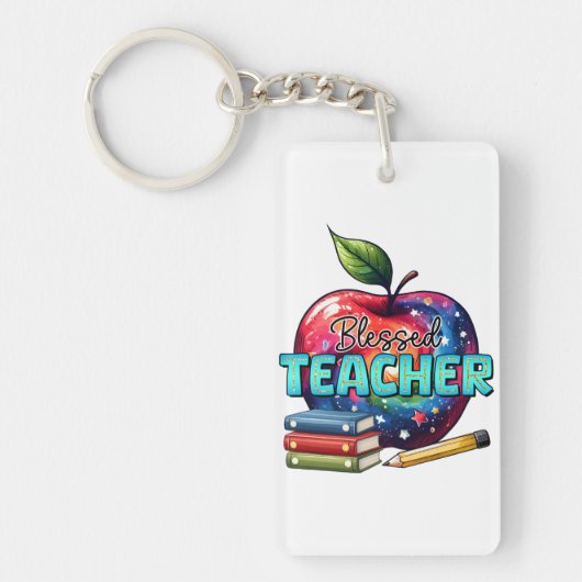 Porte-clés Cadeau pour Enseignant | Enseignant Béni (Devant)