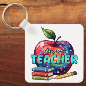 Porte-clés Cadeau pour Enseignant | Enseignant Bienheureux (Recto)