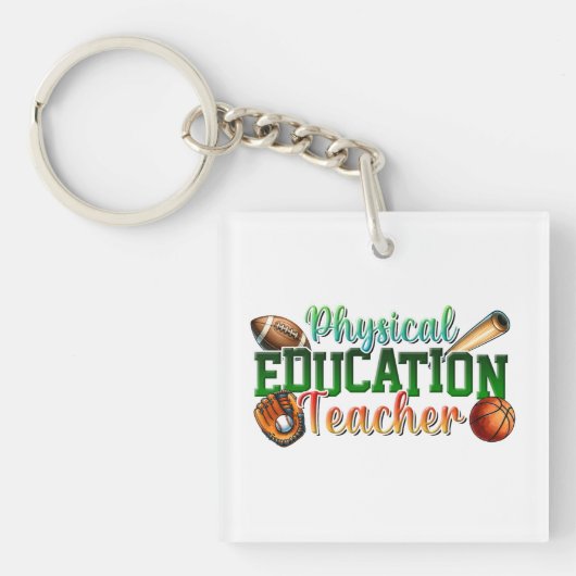 Porte-clés Cadeau pour enseignant | Professeur d'éducation ph (Devant)
